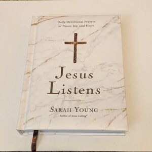 Jesus Listens White and Gold Devotional Book